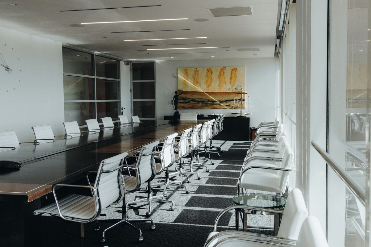 Executive boardroom in a Downtown Miami high-rise - corporate limo and car service in Miami